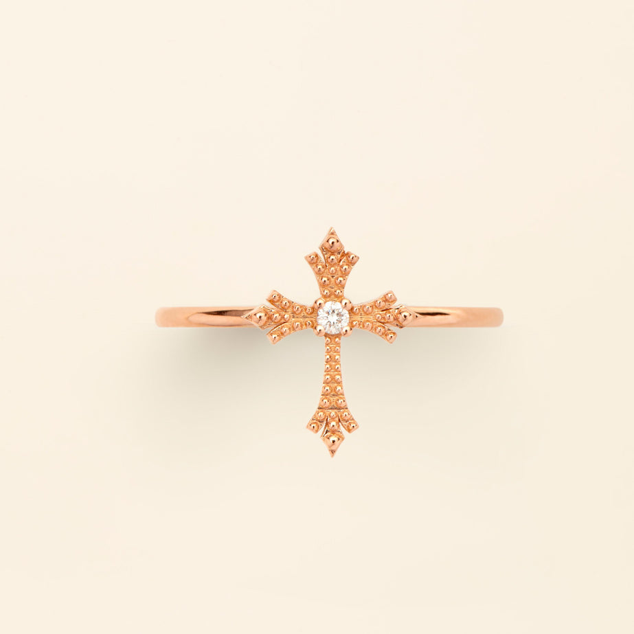 Maria Ring Diamond Pink Gold Mellerio