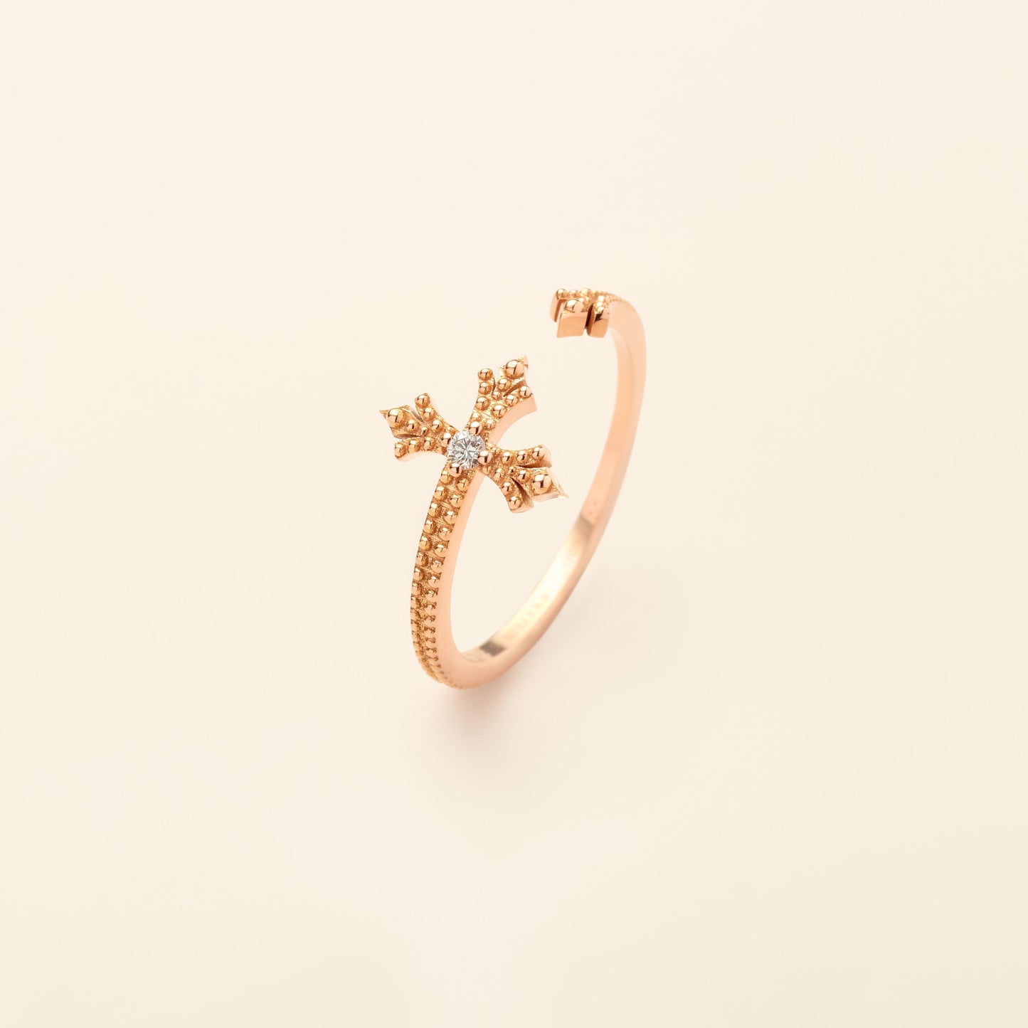 Maria Ring Diamond Pink Gold Mellerio