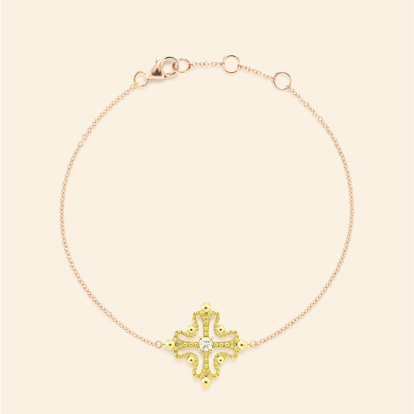 Nina Bracelet Diamond Green Gold Mellerio