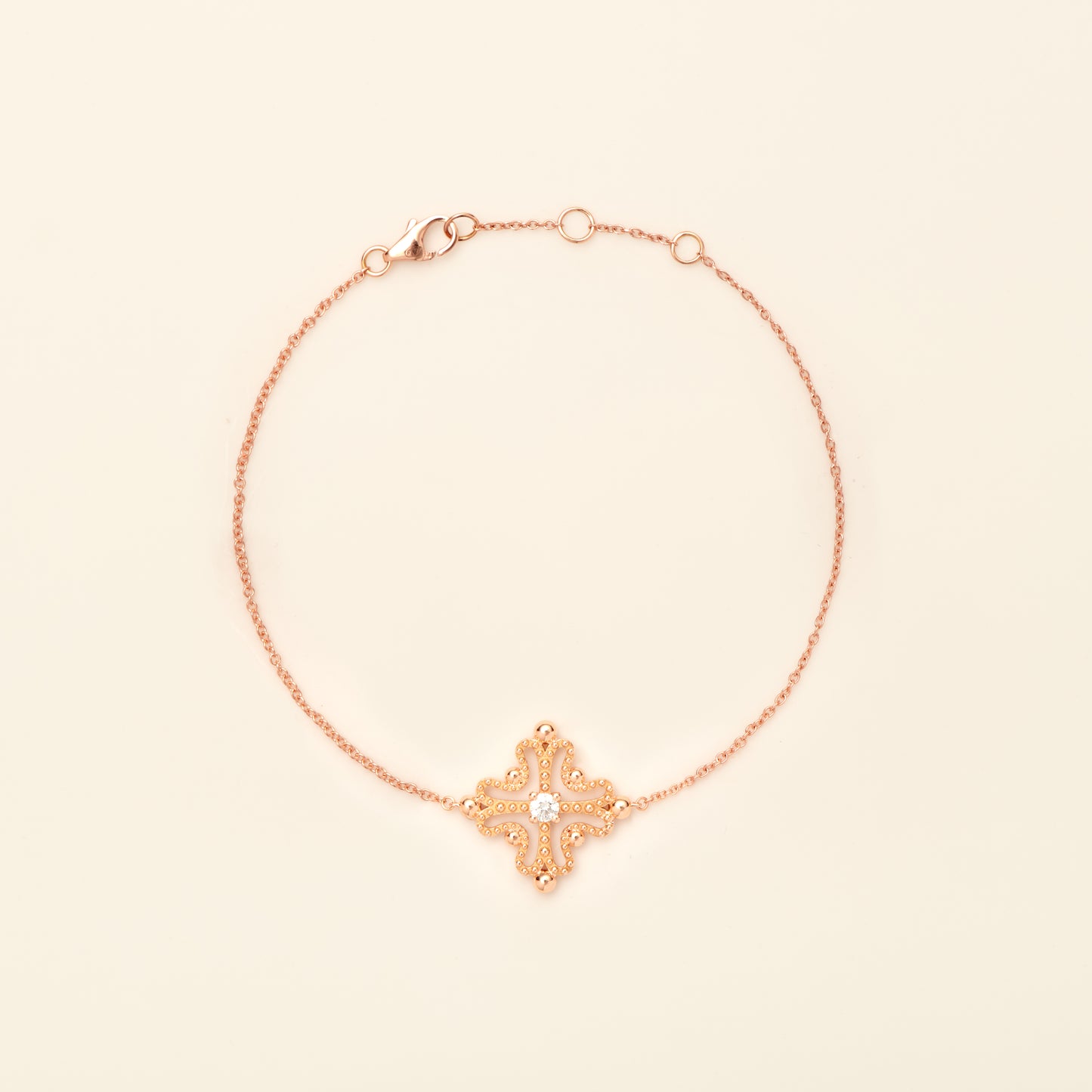 Nina Bracelet Diamond Pink Gold Mellerio