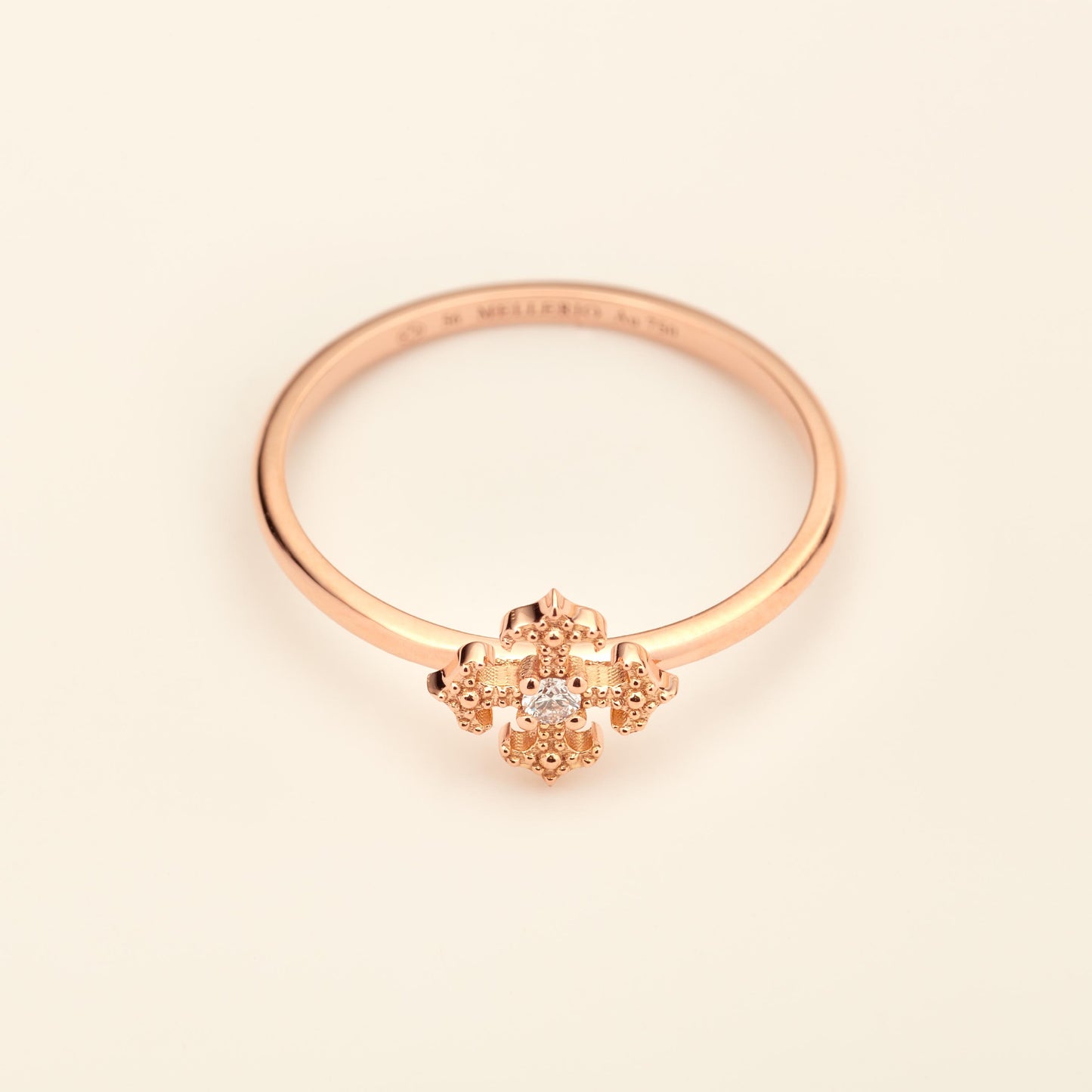 Pinta Ring Diamond Pink Gold Mellerio