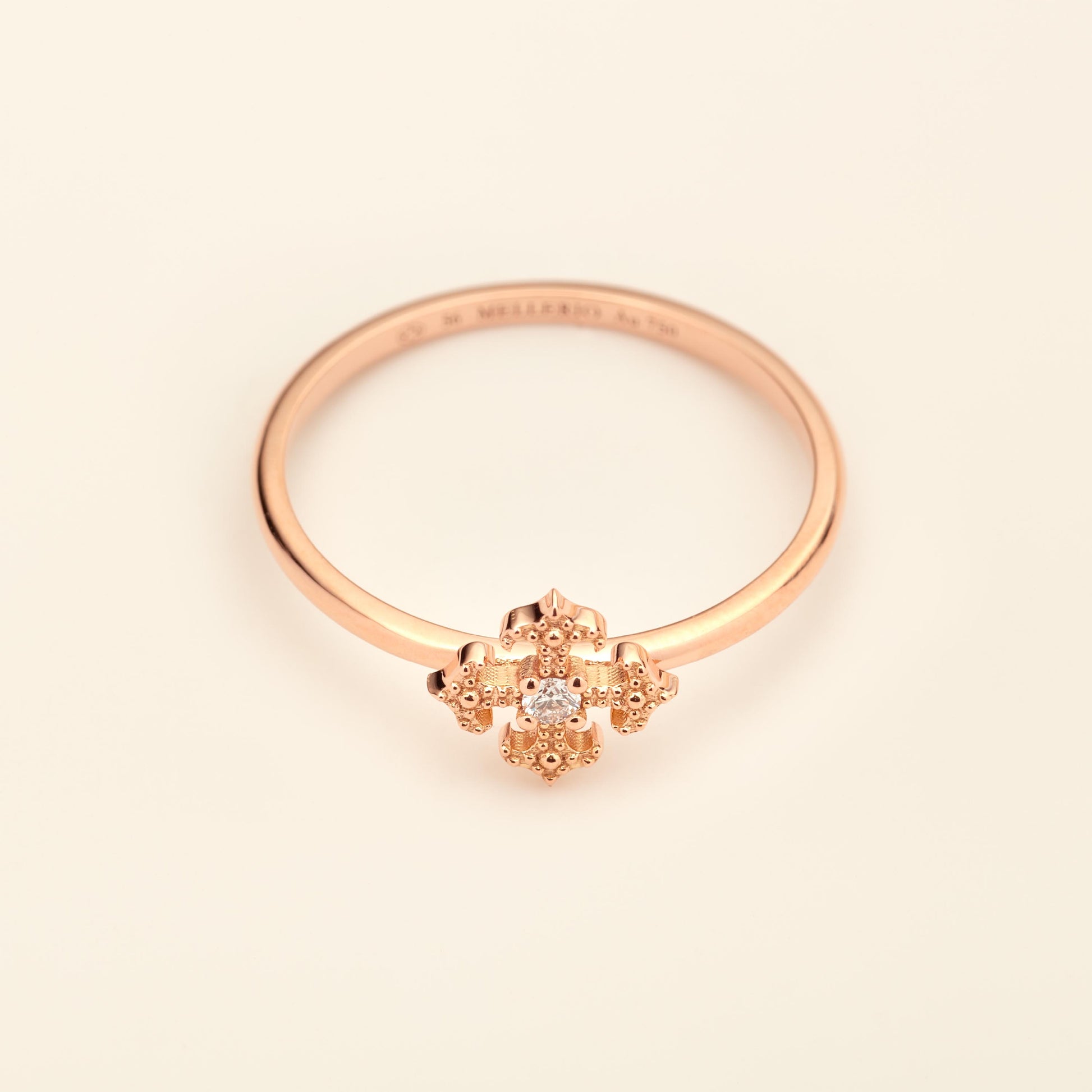 Pinta Ring Diamond Pink Gold Mellerio