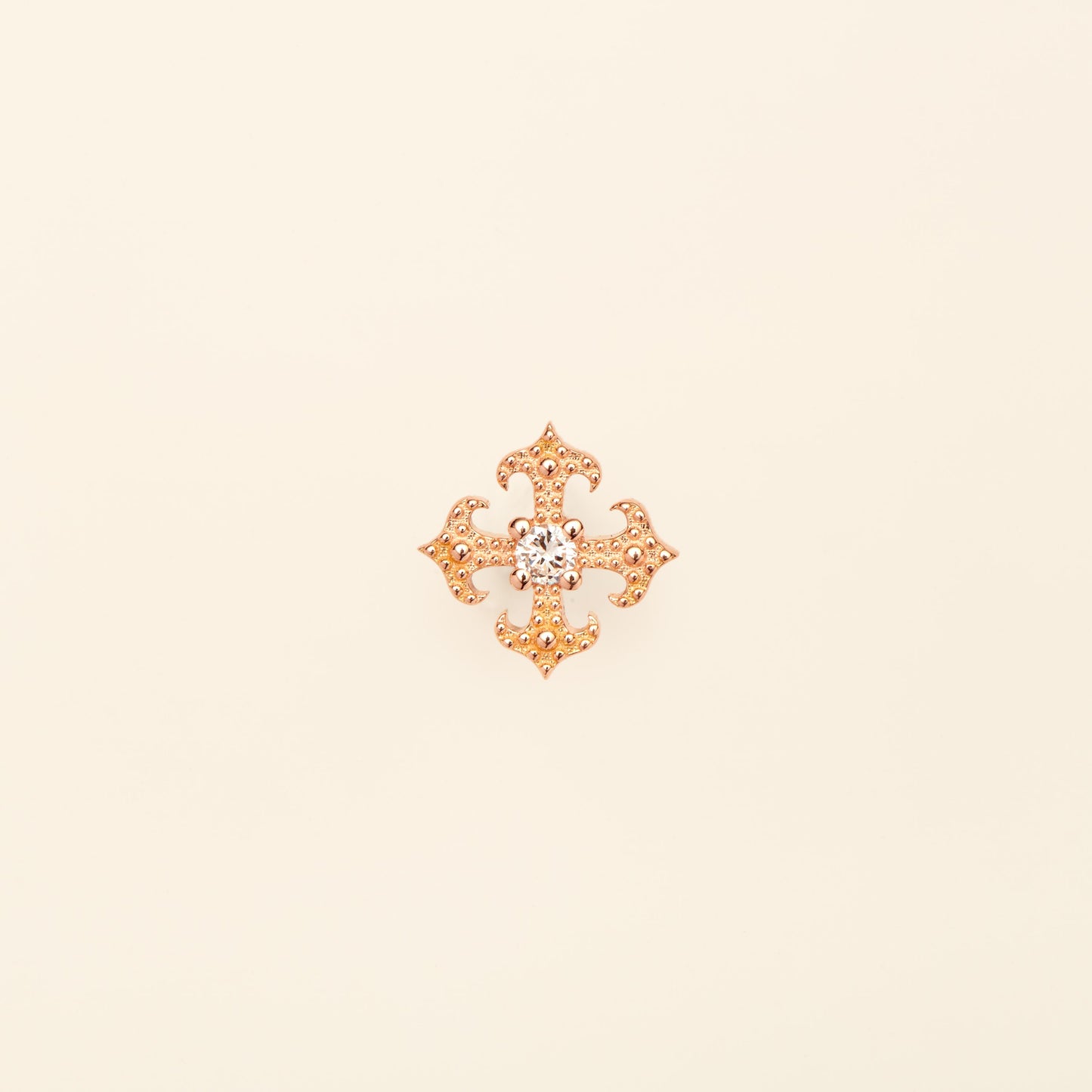 Pinta Stud Diamond Pink Gold Mellerio
