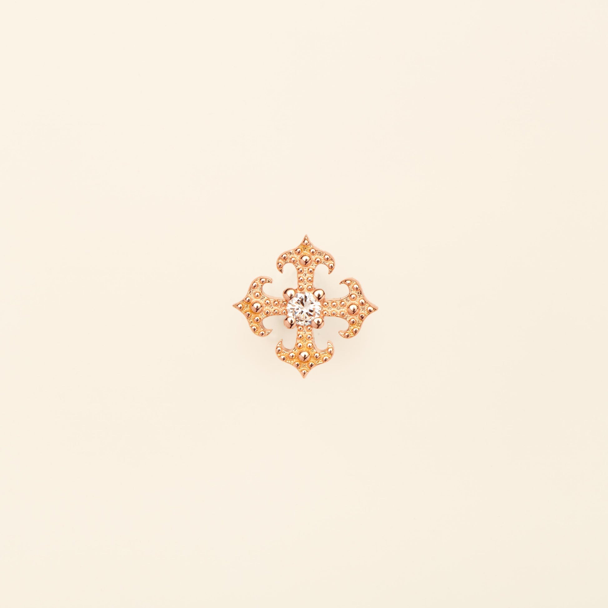 Pinta Stud Diamond Pink Gold Mellerio
