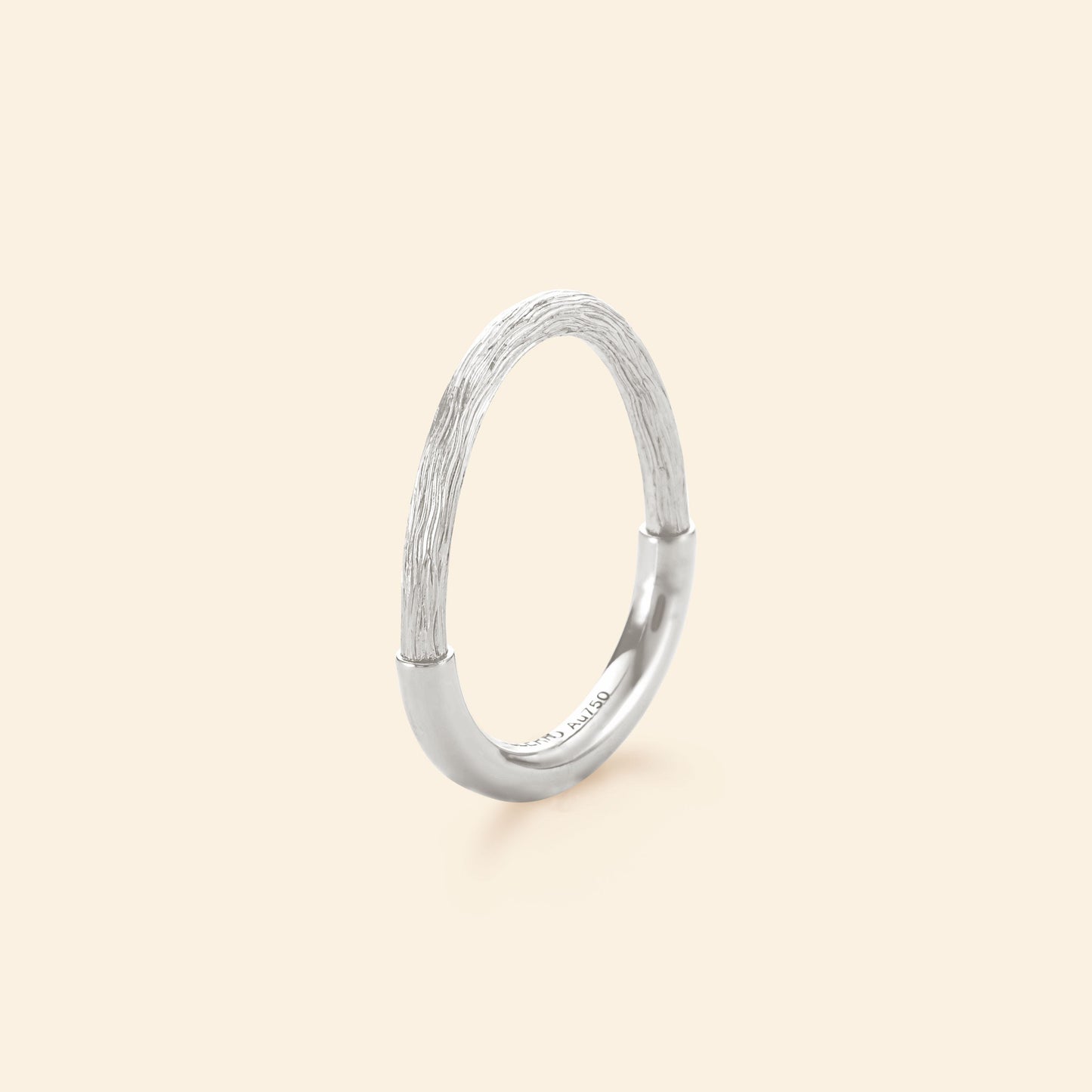 Riviera Chasing Band White Gold Mellerio